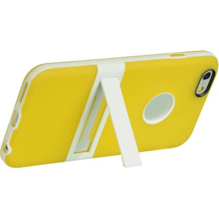 Apple IPhone 6 Hybrid Case With Stand Stand Tinted Yellow TPU Plus White PC- 4.7 In.